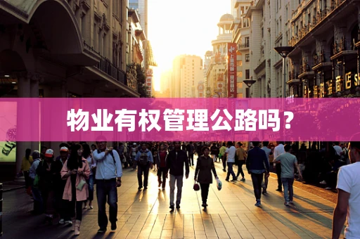 物业有权管理公路吗？