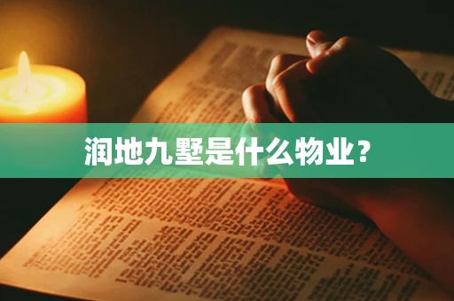 润地九墅是什么物业？