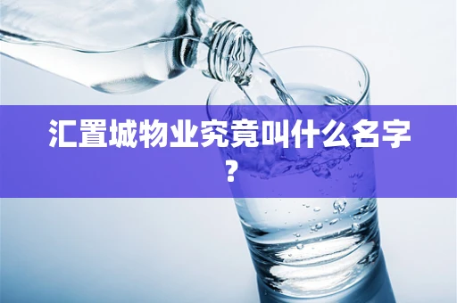 汇置城物业究竟叫什么名字？