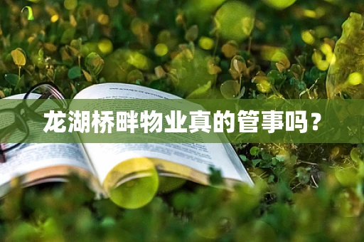 龙湖桥畔物业真的管事吗？