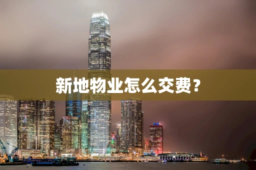 新地物业怎么交费？