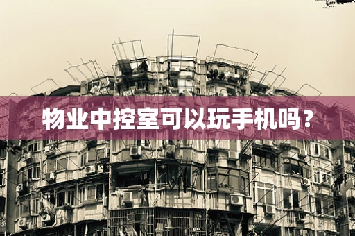 物业中控室可以玩手机吗？