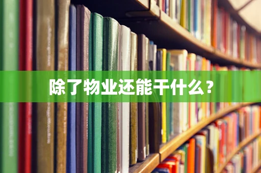 除了物业还能干什么？