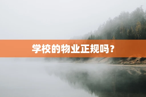 学校的物业正规吗？