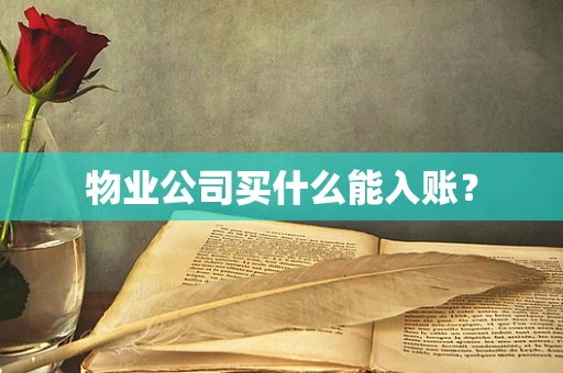 物业公司买什么能入账？