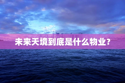 未来天境到底是什么物业？