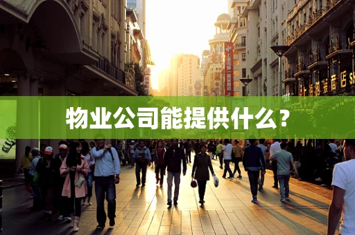 物业公司能提供什么？