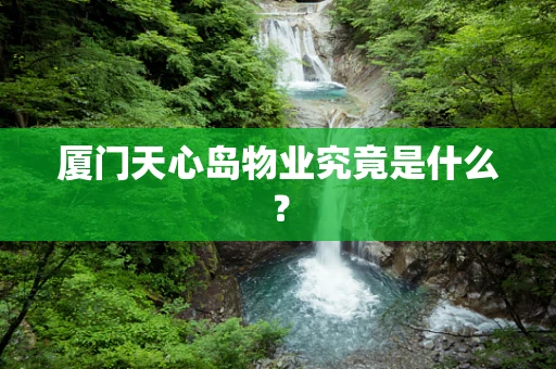 厦门天心岛物业究竟是什么？