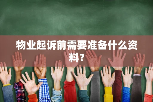 物业起诉前需要准备什么资料？