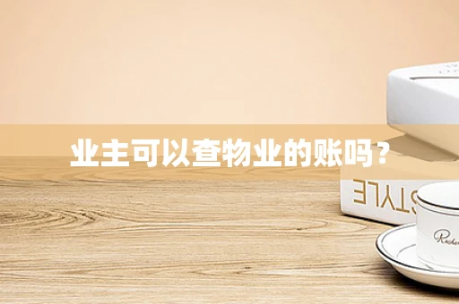 业主可以查物业的账吗？