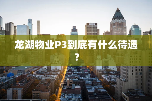 龙湖物业P3到底有什么待遇？