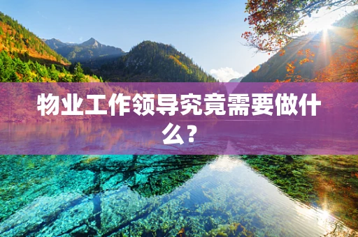 物业工作领导究竟需要做什么？