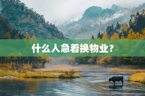 什么人急着换物业？