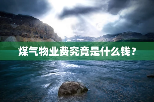 煤气物业费究竟是什么钱？