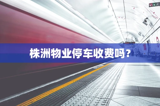株洲物业停车收费吗？