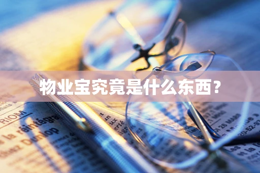 物业宝究竟是什么东西？