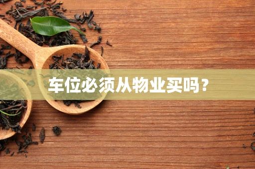 车位必须从物业买吗？