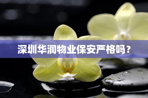 深圳华润物业保安严格吗？