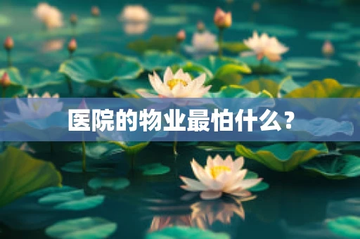 医院的物业最怕什么？