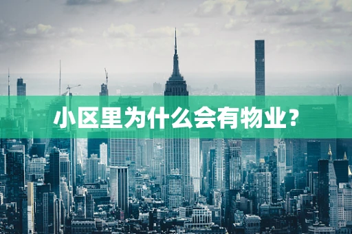 小区里为什么会有物业？