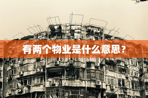 有两个物业是什么意思？