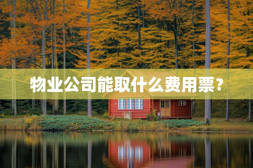 物业公司能取什么费用票？