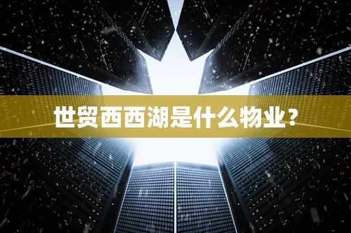 世贸西西湖是什么物业？